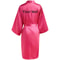 Personalized Faux Silk Bridal Robe With Custom Name Date Elegant Bride Bridesmaid Getting Ready 15