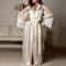 Womens Satin Robe With Lace Trim Long SilkFeel Bathrobe Nightgown 2