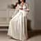 Womens Satin Robe With Lace Trim Long SilkFeel Bathrobe Nightgown 4