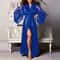Womens Satin Robe With Lace Trim Long SilkFeel Bathrobe Nightgown 6