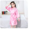 Blush Dreams Girls Satin Kimono Robe Soft Pink Silk Bathrobe For Weddings Sleepwear 0
