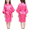 Blush Dreams Girls Satin Kimono Robe Soft Pink Silk Bathrobe For Weddings Sleepwear 2
