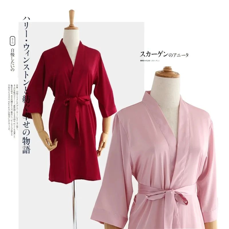 Bridal Bliss Satin Kimono Robe Elegant Bridal Robe For Wedding Morning Getting Ready 2