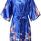 Bridal Bliss Silk Satin Floral Robe Short Satin Bridesmaid Robe For Weddings Getting Ready 8