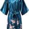 Bridal Bliss Silk Satin Floral Robe Short Satin Bridesmaid Robe For Weddings Getting Ready 9
