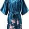 Bridal Bliss Silk Satin Floral Robe Short Satin Bridesmaid Robe For Weddings Getting Ready 9