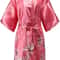 Bridal Bliss Silk Satin Floral Robe Short Satin Bridesmaid Robe For Weddings Getting Ready 10
