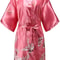 Bridal Bliss Silk Satin Floral Robe Short Satin Bridesmaid Robe For Weddings Getting Ready 10