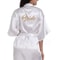 Gold Letter Satin Bridal Robe Short Wedding Kimono For Getting Ready 15