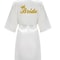 Gold Letter Satin Bridal Robe Short Wedding Kimono For Getting Ready 9