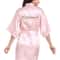 Gold Letter Satin Bridal Robe Short Wedding Kimono For Getting Ready 11