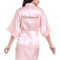 Gold Letter Satin Bridal Robe Short Wedding Kimono For Getting Ready 11