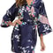 Elegant Satin Silk Bridesmaid Robe Crane Print Kimono Bathrobe For Wedding Mornings 2