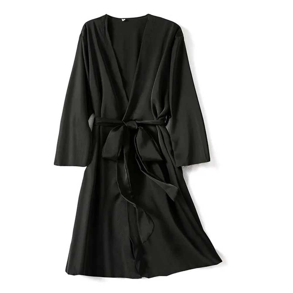 SilkEase Satin Kimono Robe Silky Satin Robe For Women Bridal Luxury Silk Nightgown Robe 7