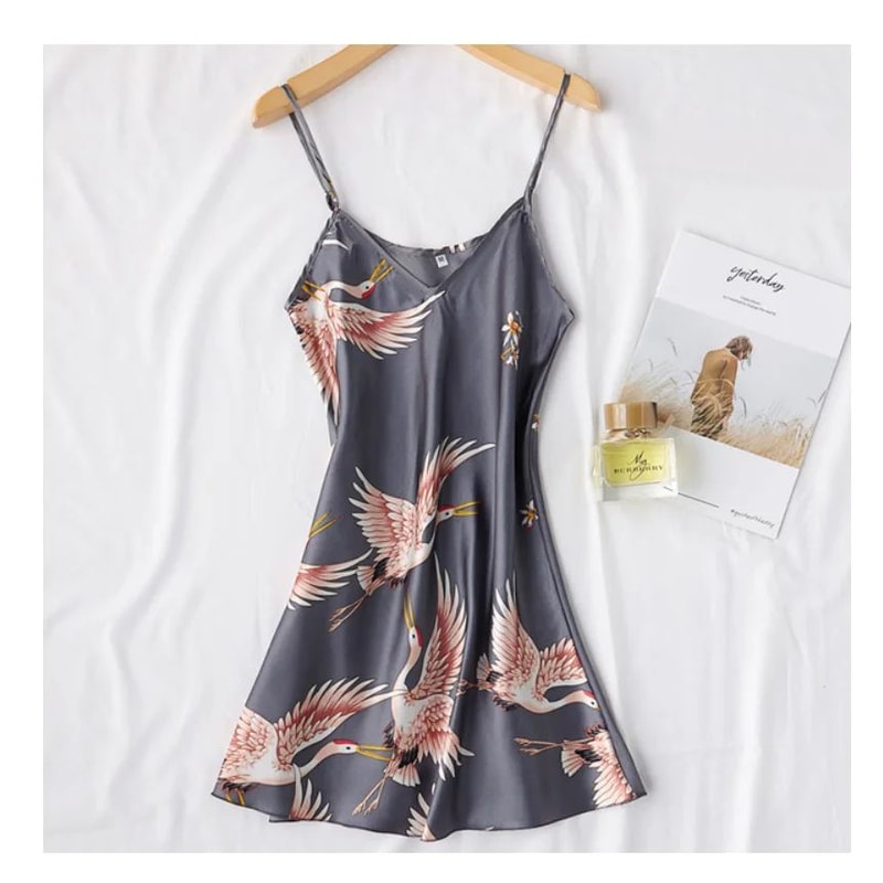 SilkLuxe 2Piece Satin Pajama Set With Robe For Women 9