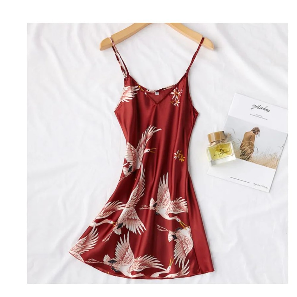 SilkLuxe 2Piece Satin Pajama Set With Robe For Women 8