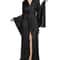 Silk Satin Lace Bathrobe Elegant Long Sleeve Silk Satin Nightgown For Women 1