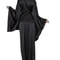Silk Satin Lace Bathrobe Elegant Long Sleeve Silk Satin Nightgown For Women 2