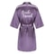 Elegant Satin Bridal Party Robe Short Silk Bridesmaid Bride Getting Ready Robe 11