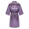 Elegant Satin Bridal Party Robe Short Silk Bridesmaid Bride Getting Ready Robe 16