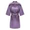 Elegant Satin Bridal Party Robe Short Silk Bridesmaid Bride Getting Ready Robe 8
