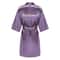 Elegant Satin Bridal Party Robe Short Silk Bridesmaid Bride Getting Ready Robe 9