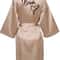 Womens Satin Kimono Robe Short Printed SilkFeel Wrap For Bridal Prep Lounging 2