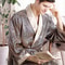 LuxeSilk Mens Satin Kimono Robe Lightweight Mens Silk Bathrobe In Big Tall 5XL 1