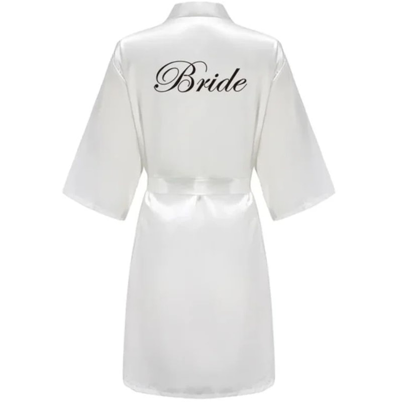 Burgundy Satin Bridal Robe For Weddings Bridesmaids Silky Kimono Bathrobe 10