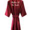 Burgundy Satin Bridal Robe For Weddings Bridesmaids Silky Kimono Bathrobe 3