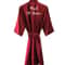 Burgundy Satin Bridal Robe For Weddings Bridesmaids Silky Kimono Bathrobe 4
