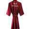 Burgundy Satin Bridal Robe For Weddings Bridesmaids Silky Kimono Bathrobe 4