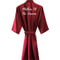 Burgundy Satin Bridal Robe For Weddings Bridesmaids Silky Kimono Bathrobe 7