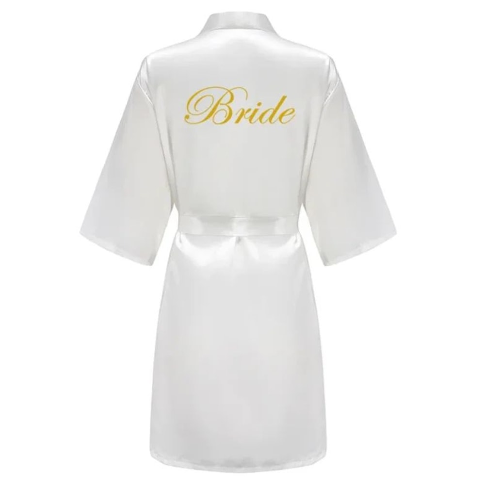 Burgundy Satin Bridal Robe For Weddings Bridesmaids Silky Kimono Bathrobe 11