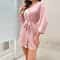 SilkLuxe LaceUp Ice Silk Robe Lightweight Womens Summer Pajama Robe Sexy Lace Bathrobe 4