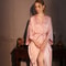 Silk Jacquard Kimono Robe Luxury Satin Ice Silk Long Womens Bathrobe 6