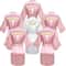 Bridal Party Silky Robe Set 6Piece Bride Bridesmaid Getting Ready Robes 5