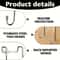 Silver Seamless Adhesive Wall Hook No Drill Metal Hook For Kitchen Bathroom Storage 5