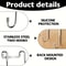 Silver Seamless Adhesive Wall Hook No Drill Metal Hook For Kitchen Bathroom Storage 5