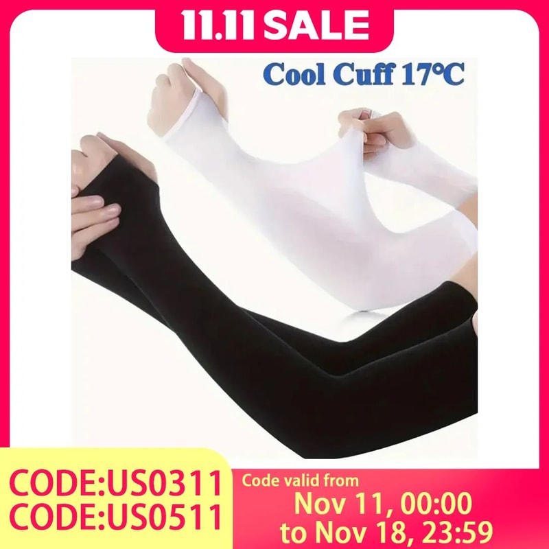 SunGuard Pro UV Protection Arm Sleeves Cooling Ice Silk Sports Arm Sleeves SPF50 0
