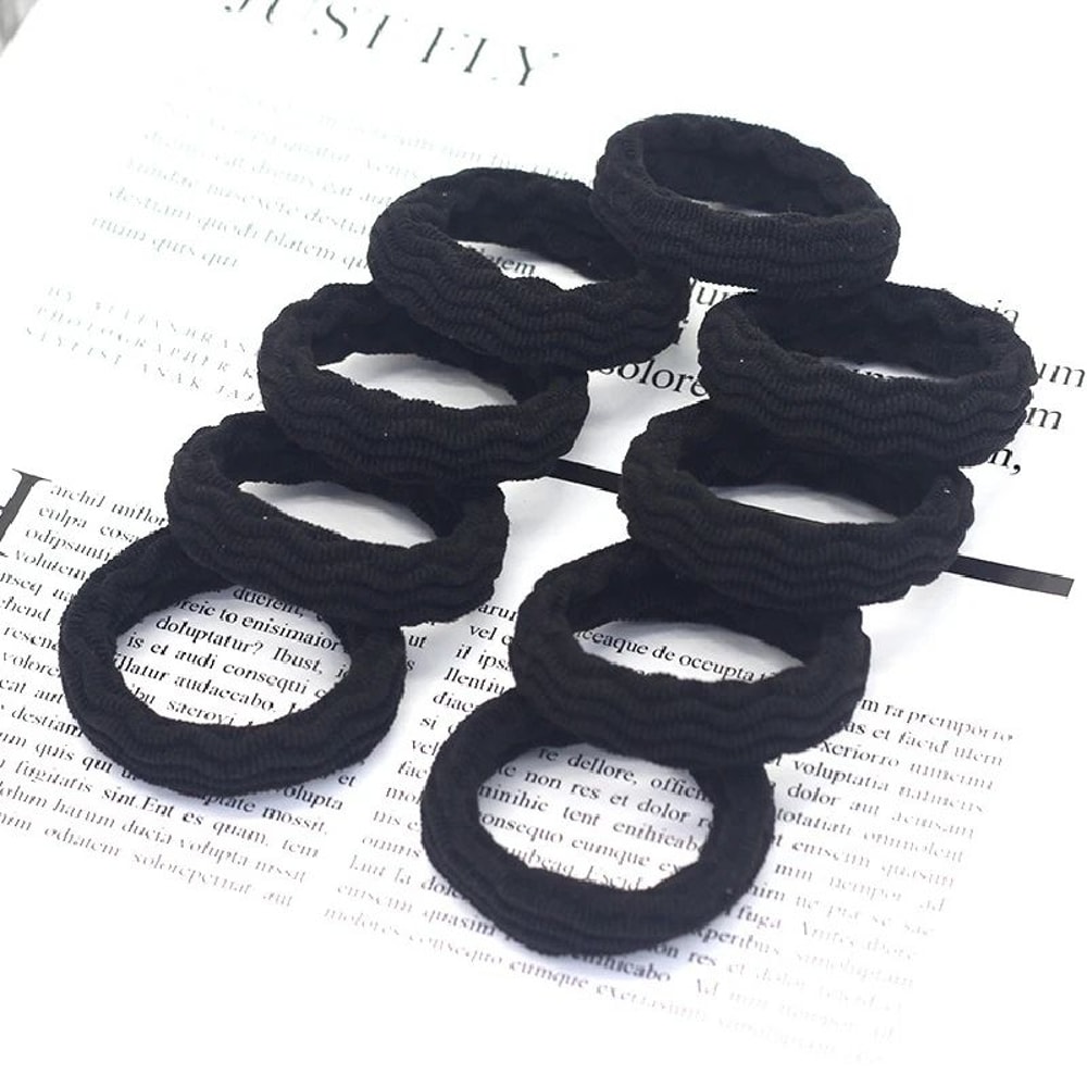 20Piece Jacquard Hair Ties For Women High Elastic No Damage Ponytail Holders 7