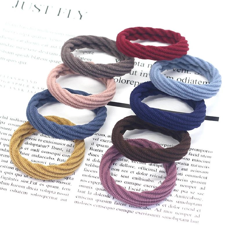 20Piece Jacquard Hair Ties For Women High Elastic No Damage Ponytail Holders 10