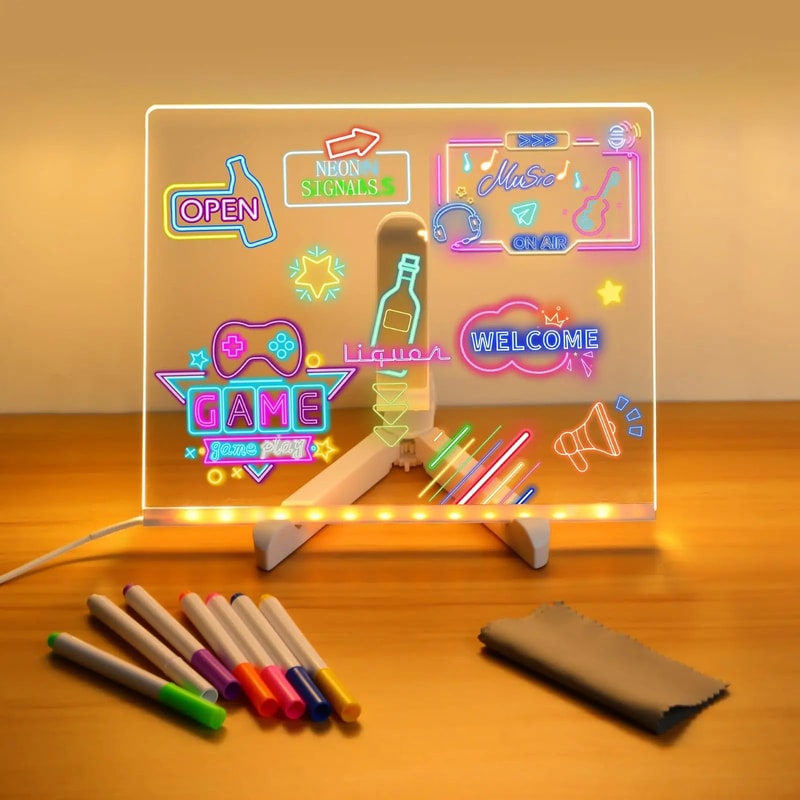 GlowWrite LED Note Board Night Light For Kids 6