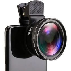 universal clip-on hd wide angle & macro phone lens kit for iphone & android