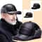 Premium Winter PU Leather Baseball Cap With Earflaps Windproof Warm Hat For Men 1