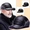 Premium Winter PU Leather Baseball Cap With Earflaps Windproof Warm Hat For Men 1