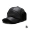 Premium Winter PU Leather Baseball Cap With Earflaps Windproof Warm Hat For Men 7