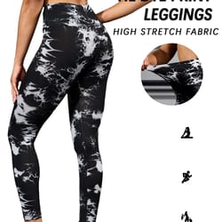 super soft high waisted tie dye leggings – seamless push up yoga pants for women