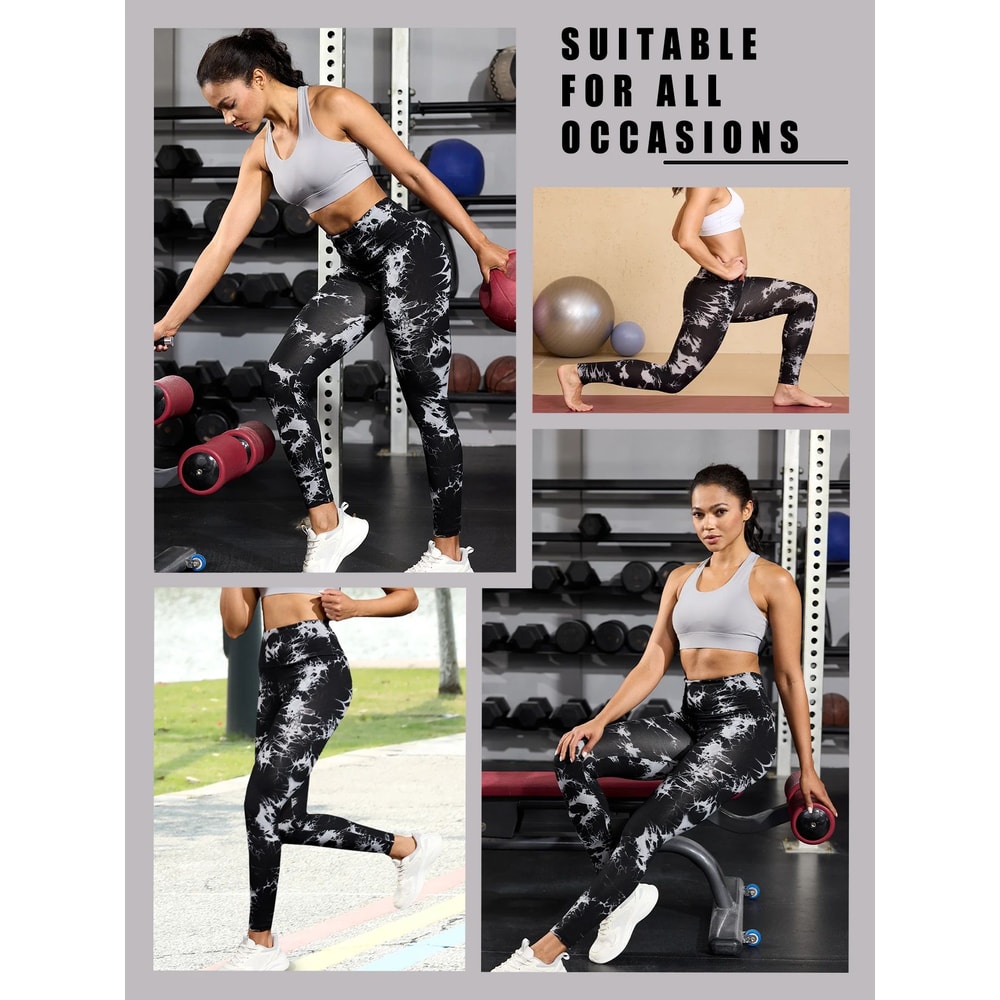 Super Soft High Waisted Tie Dye Leggings Seamless Push Up Yoga Pants For Women 1