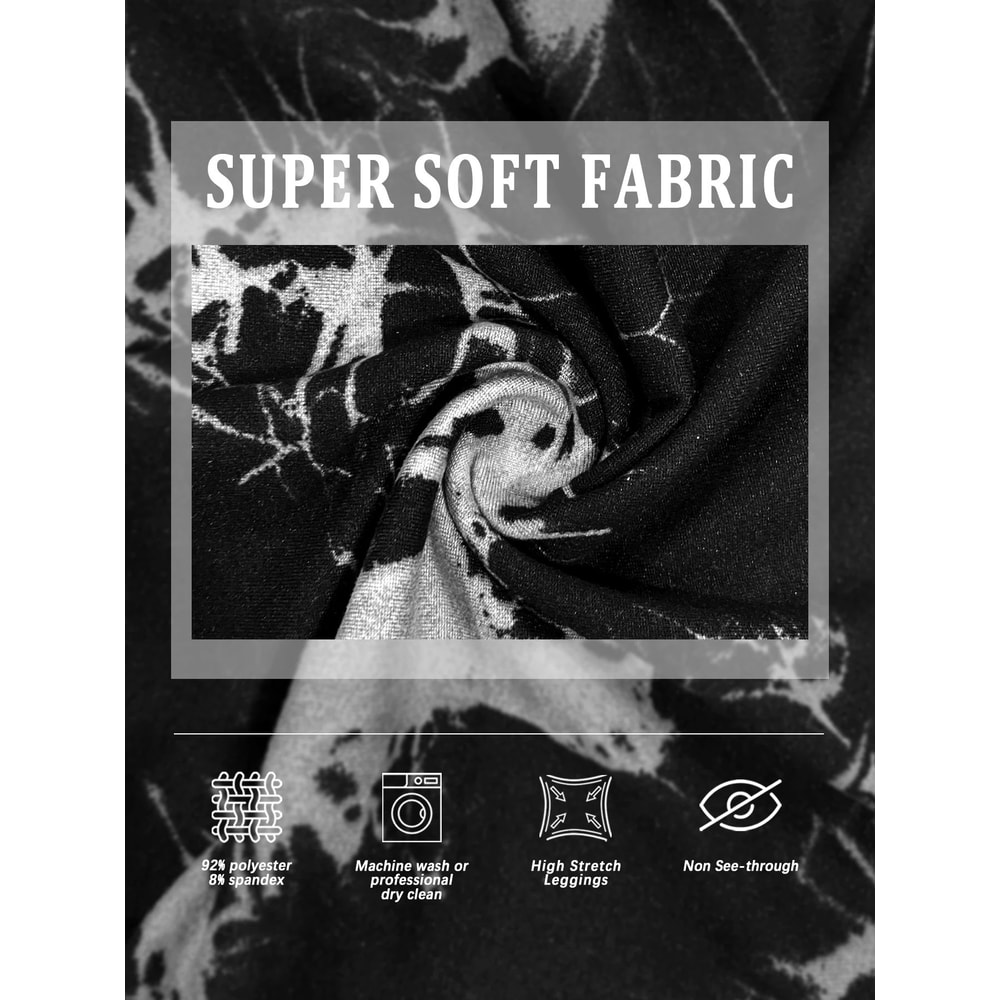 Super Soft High Waisted Tie Dye Leggings Seamless Push Up Yoga Pants For Women 2